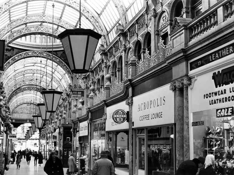 County Arcade looking in the direction of Vicar Lane pictured in July 1982.