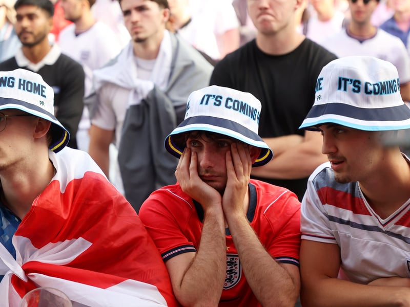 England football fans at Luna Springs in Birmingham, during the England v DR Congo, World Cup 2026 match. July 1, 2026.