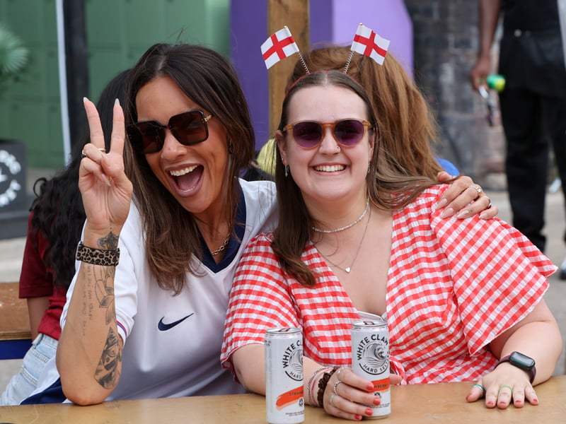 England football fans at Luna Springs in Birmingham, during the England v DR Congo, World Cup 2026 match.  July 1, 2026.  