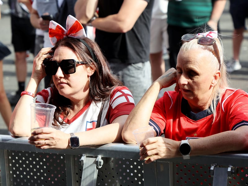 England football fans at Luna Springs in Birmingham, during the England v DR Congo, World Cup 2026 match. July 1, 2026.