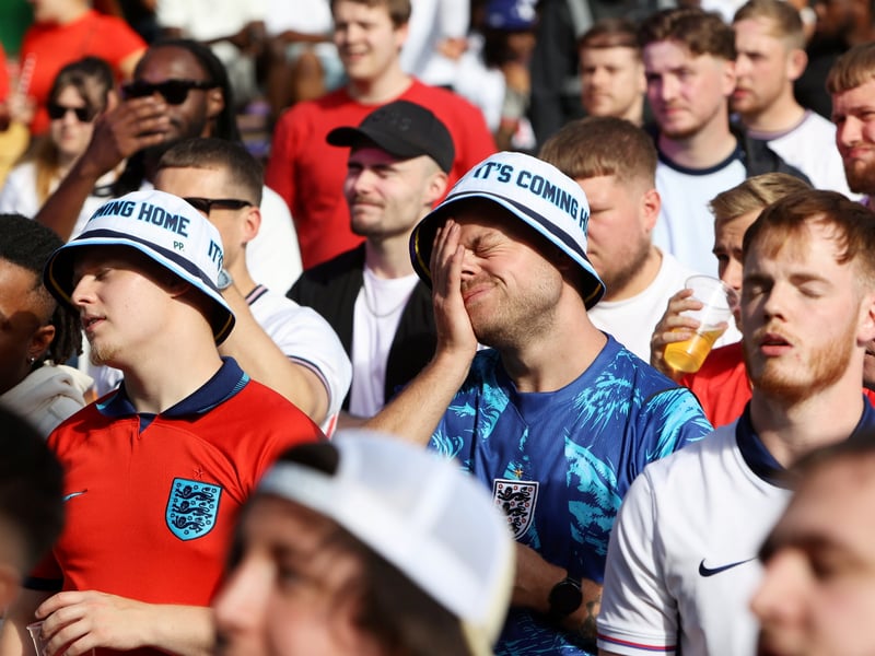 England football fans at Luna Springs in Birmingham, during the England v DR Congo, World Cup 2026 match. July 1, 2026.