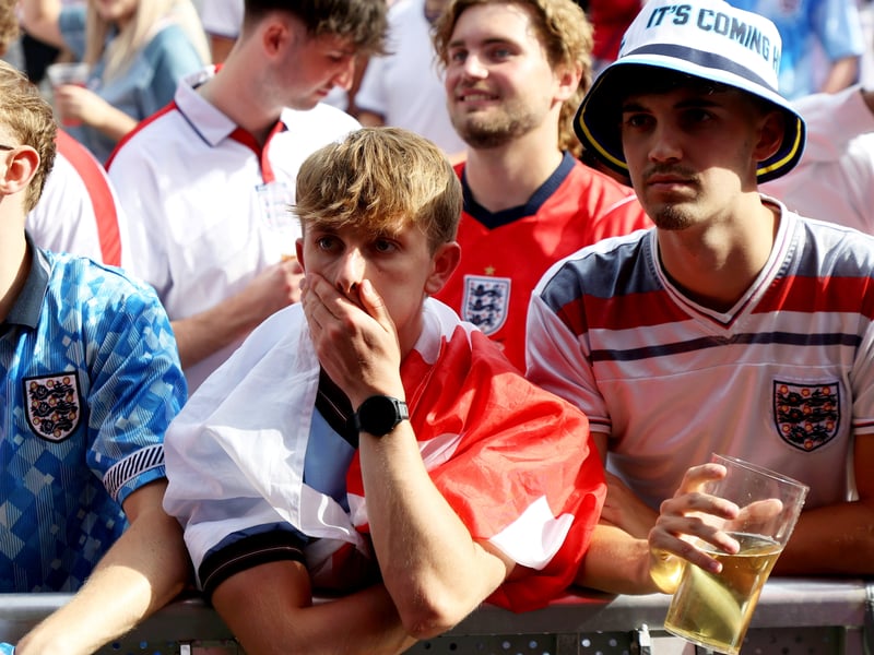 England football fans at Luna Springs in Birmingham, during the England v DR Congo, World Cup 2026 match. July 1, 2026.