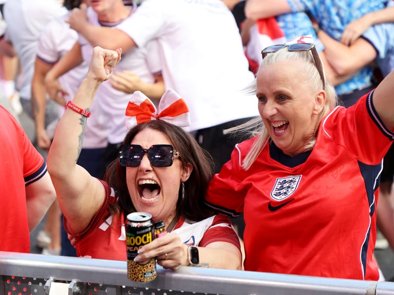 England football fans at Luna Springs in Birmingham, during the England v DR Congo, World Cup 2026 match.  July 1, 2026.  