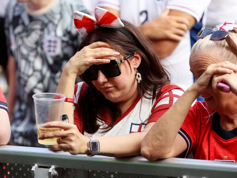 England football fans at Luna Springs in Birmingham, during the England v DR Congo, World Cup 2026 match. July 1, 2026.