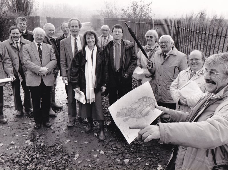 Campaigners pictured in November 1988 who were opposed to plans for a £70 million  redevelopment of Kirkstall Valley.