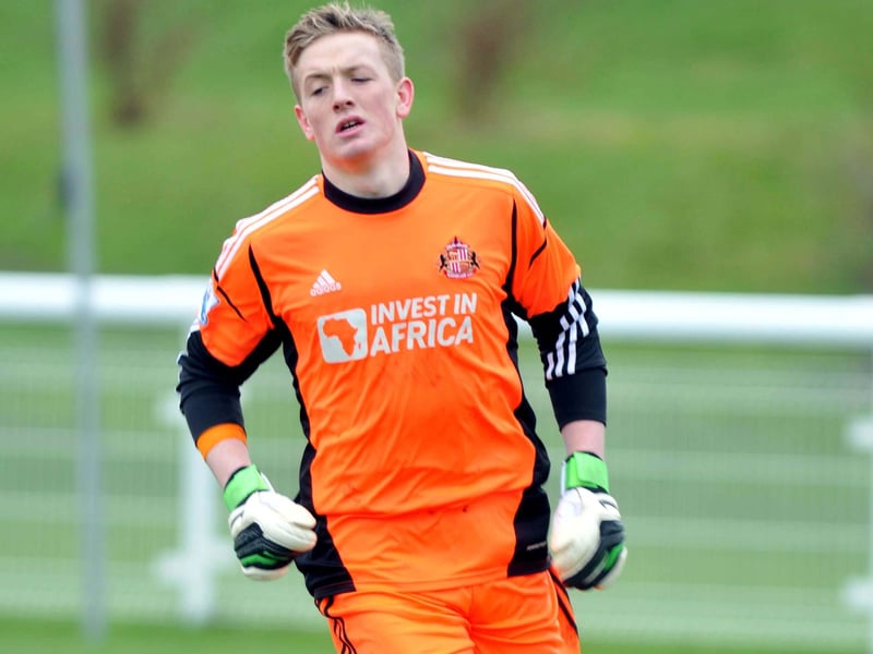 An under-21 game at the Academy of Light in 2013 when Jordan was in goal for Sunderland against Fulham.