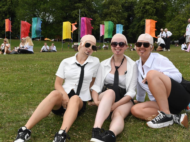 It is bald caps all over Roundhay Park as excited fans arrive for Pitbull's concert in Leeds.