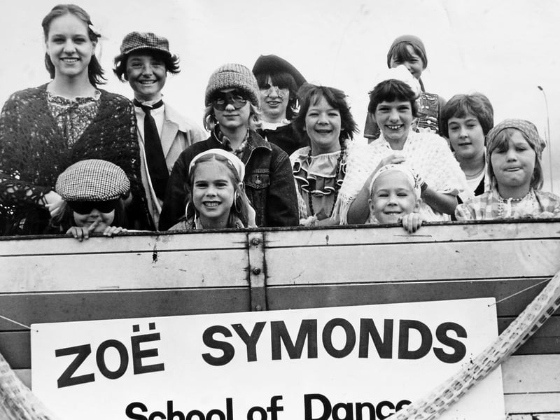 Young performers from the Zoë Symonds School of Dance bring plenty of cheer to the crowds as they ride their colourful float at Ashley Carnival in early August 1985. Decked out in fancy dress and beaming for the cameras, the talented dancers were among the highlights of the annual summer celebration. Do you recognise any of the smiling faces on board the dance troupe's float back in 1985?