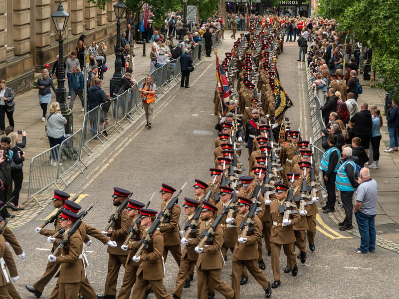The parade and ceremony to mark the  20th Anniversary of the Duke of Lancaster’s Regiment  and the Cenotaph War Memorial turning 100