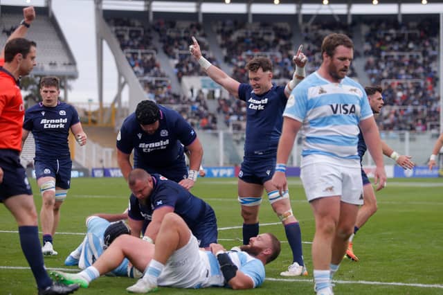 Big carry for the second try to burst over the line and get a score on his 50th cap. Steady at scrum time.
