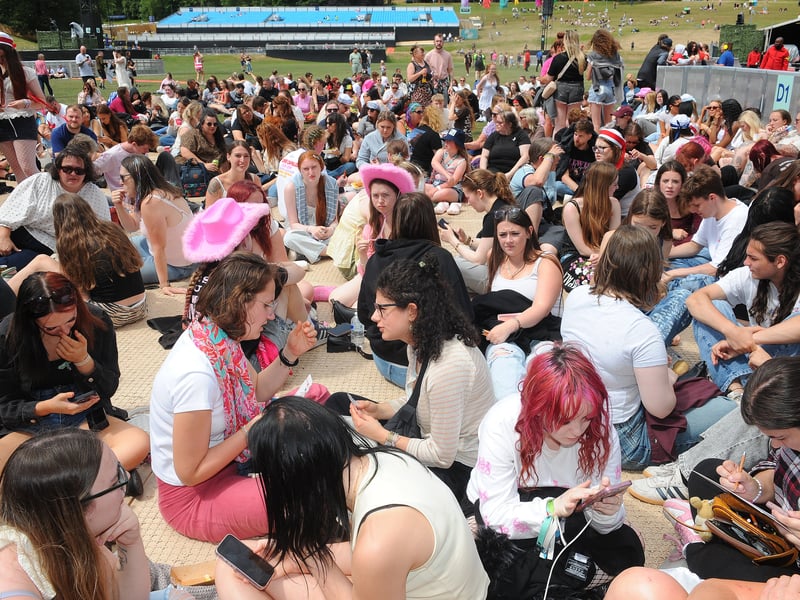 Relaxing in the sun before the acts  on day two of Roundhay Festival