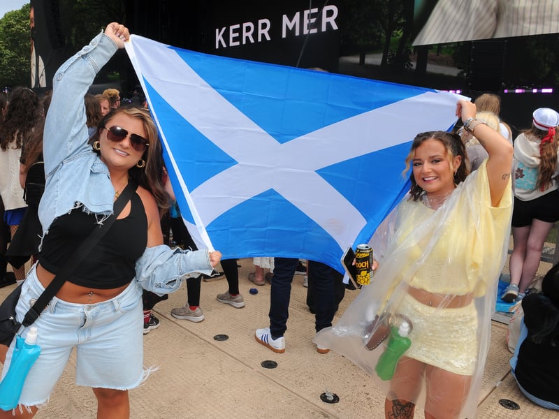 Danielle Brown and Chloe Finnegan who travelled from North Ayrshire