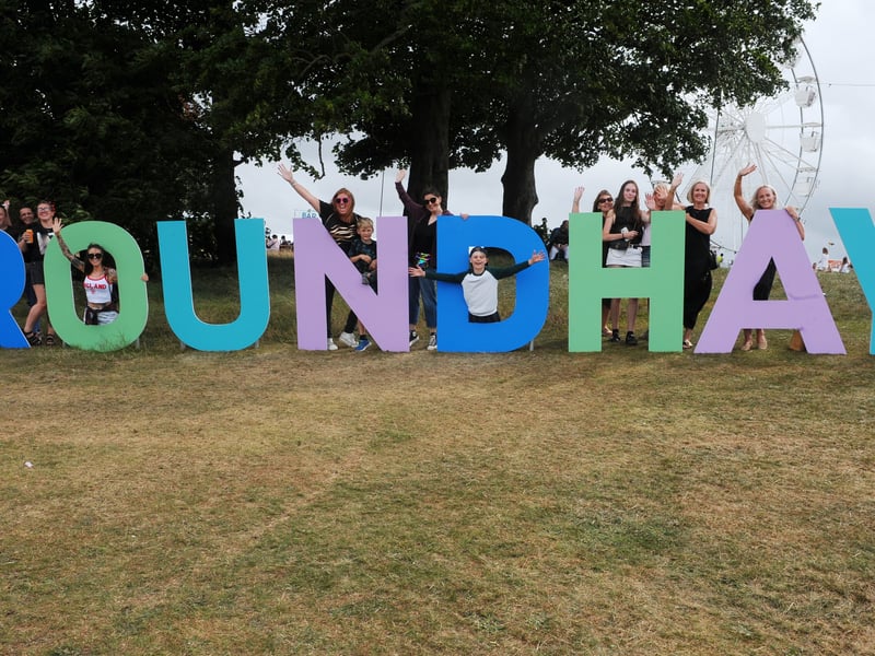 Fun with the Roundhay sign - which was still standing on day two!