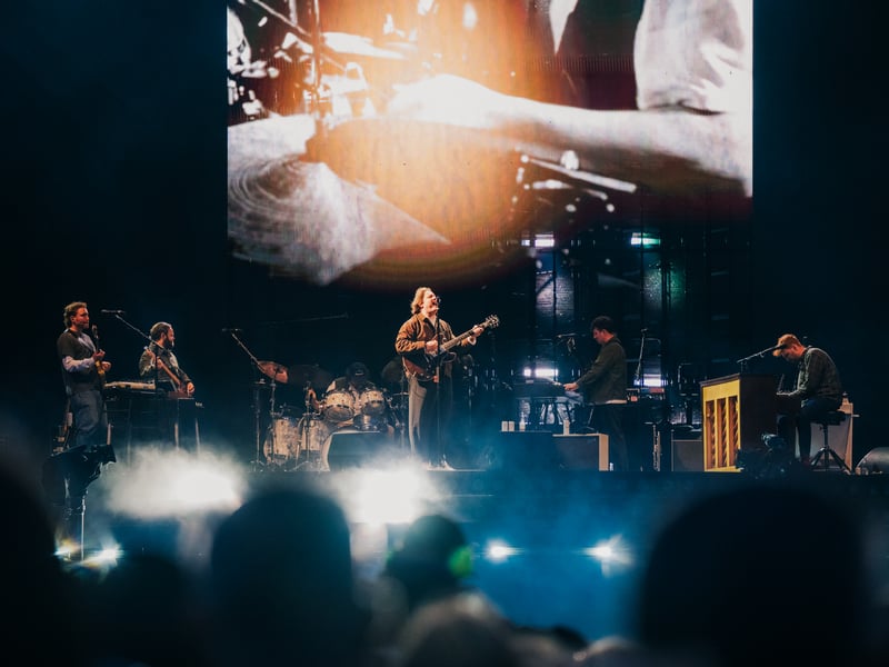 Lewis Capaldi on stage at the first-ever Roundhay Festival