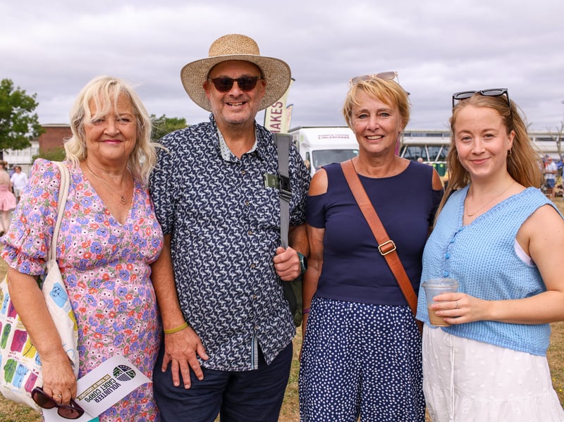 From left, Anne and Mike Davies, and Karin Clark and Imogen Davies. HMS Collingwood Open Day, Fareham
Picture: Chris Moorhouse (040726-16)