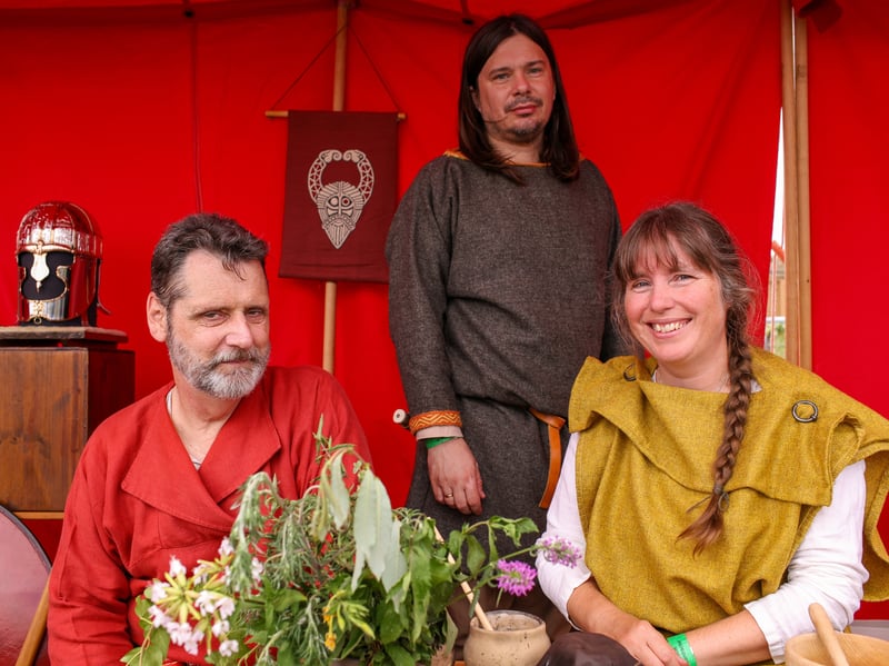 Saxon re-enactors, Weorod group. Big History Weekend at Fort Nelson, Portsdown Hill
Picture: Chris Moorhouse (040726-29)
