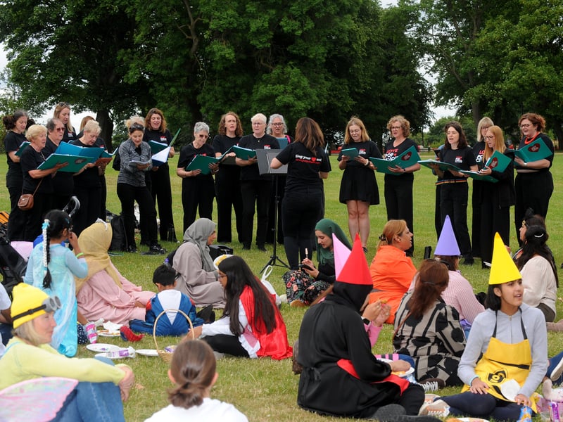 The Love Pop Choir perform during the event