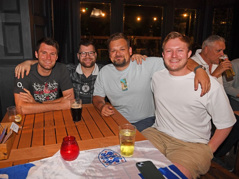 England fans prepare for a late night at the Beck and Call in Leeds ahead of the World Cup clash with Mexico. 