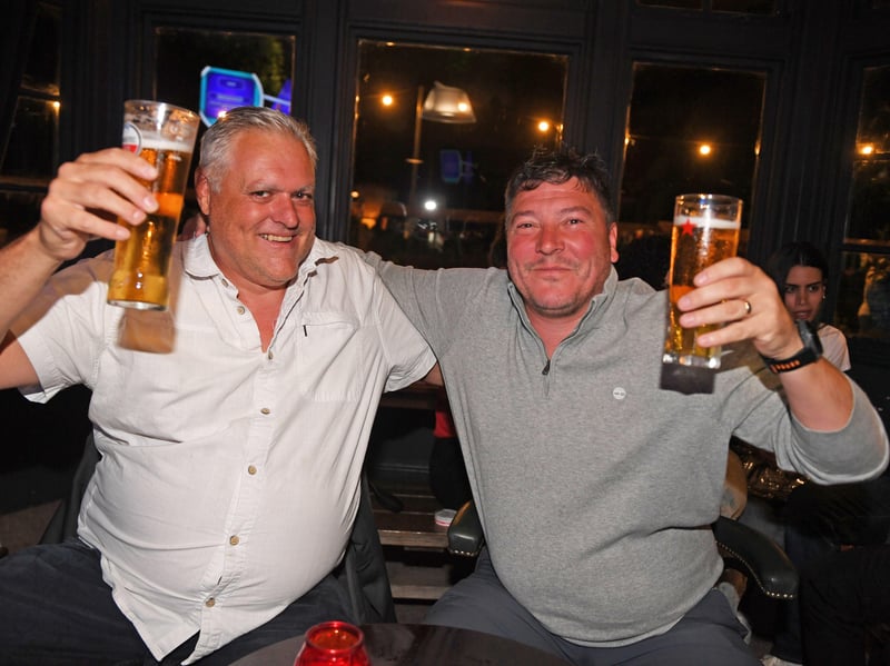 England fans prepare for a late night at the Beck and Call in Leeds ahead of the World Cup clash with Mexico.