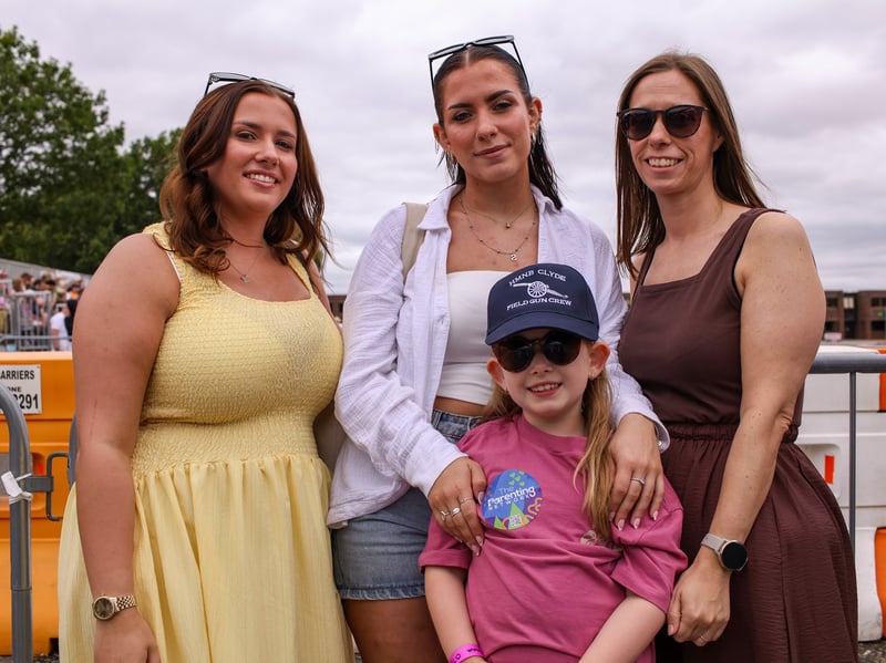 The Atterbury family from Helensburgh, from left, Kara, Kaci, Piper, 7, and Donna. HMS Collingwood Open Day, Fareham
Picture: Chris Moorhouse (040726-21)
