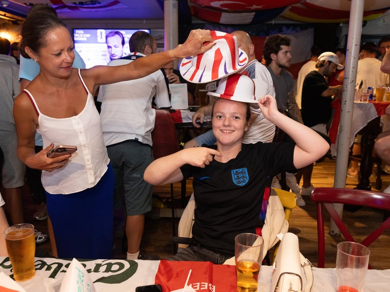 England fans in Southsea ahead of the game v Mexico.
