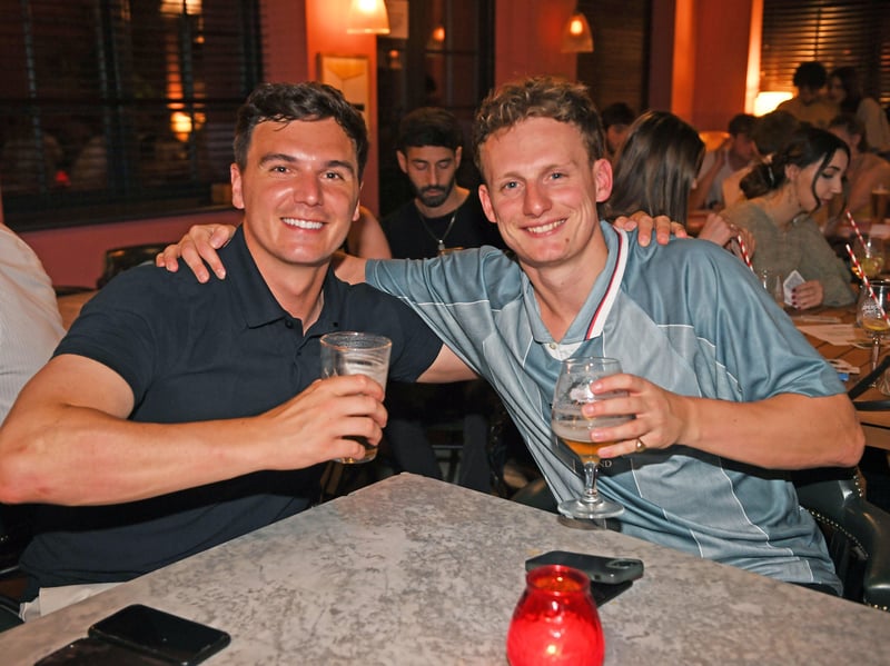 England fans prepare for a late night at the Beck and Call in Leeds ahead of the World Cup clash with Mexico. 