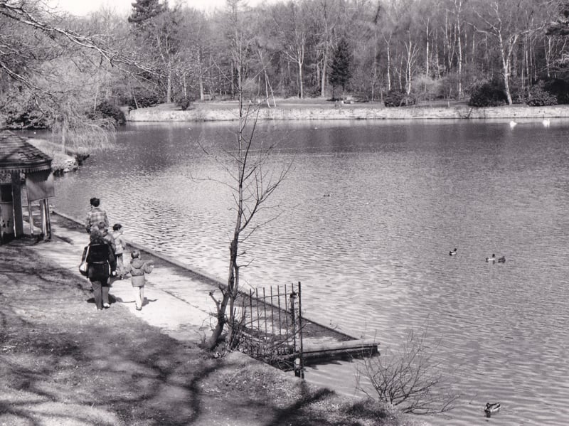 A peaceful setting at the small lake in September 1987.
