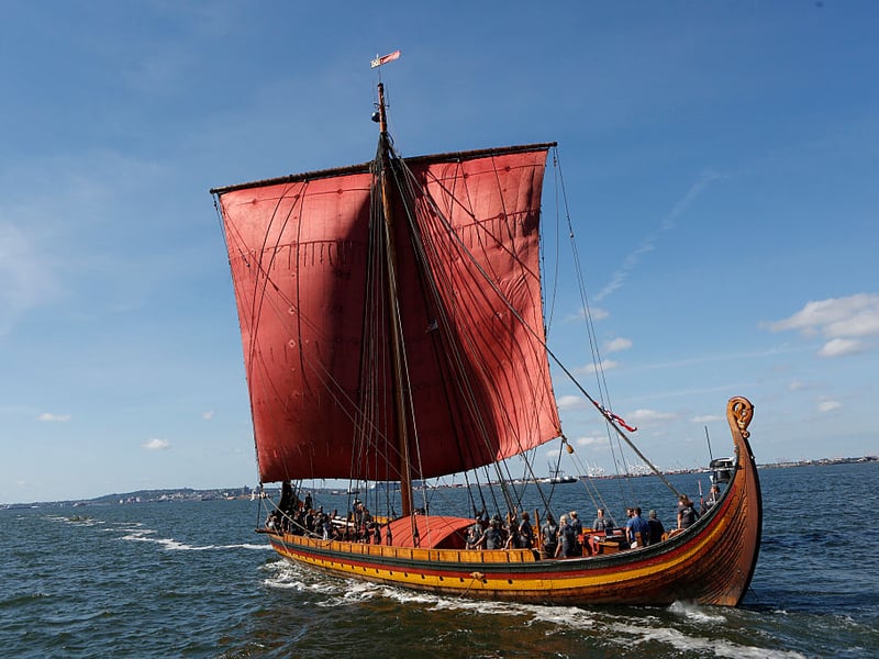 The Draken Harald Harfagre, which is the world's largest Viking ship, was one of the vessels docked in Buckie Harbour for the filming. Launched in 2012 after taking two years to build, the creation of the historically-accurate boat was funded by Norwegian oil and gas tycoon Sigurd Aase.
