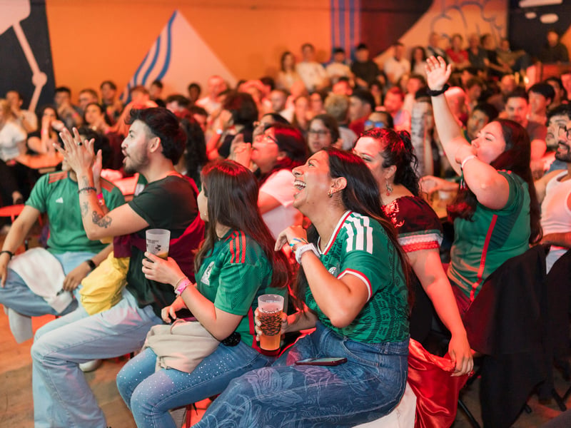 Fans gathered in the venue as anticipation grew before kick-off.