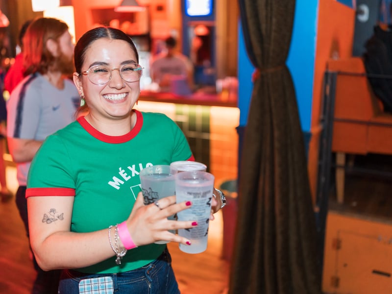 Those supporting Mexico were also welcomed to the Belgrave Music Hall.