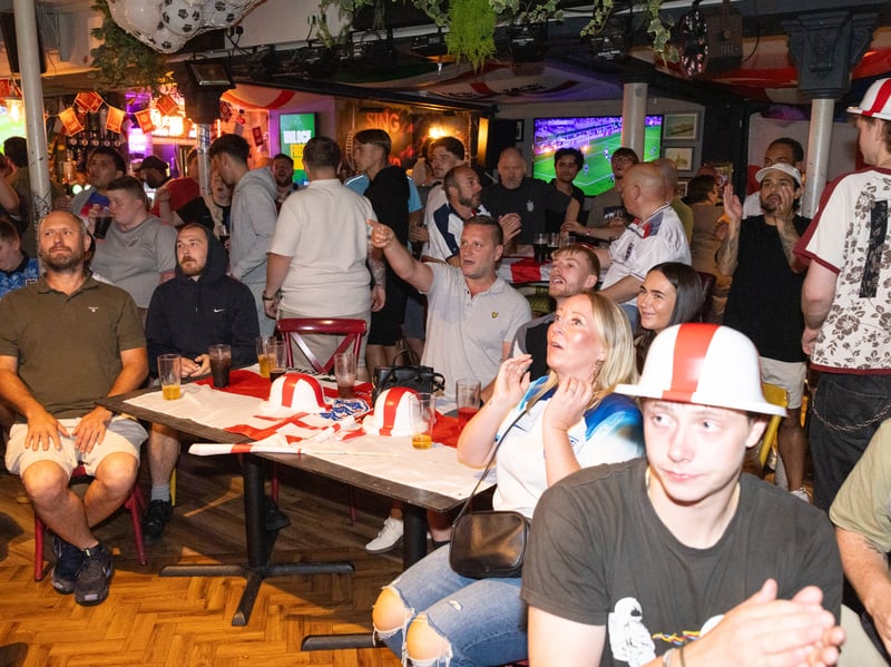 Fans at the Lord John Russell in Southsea for the England v Mexico World Cup game on Monday, July 6.
