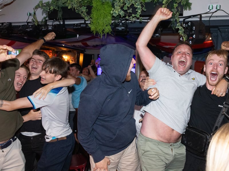 Fans at the Lord John Russell in Southsea for the England v Mexico World Cup game on Monday, July 6.