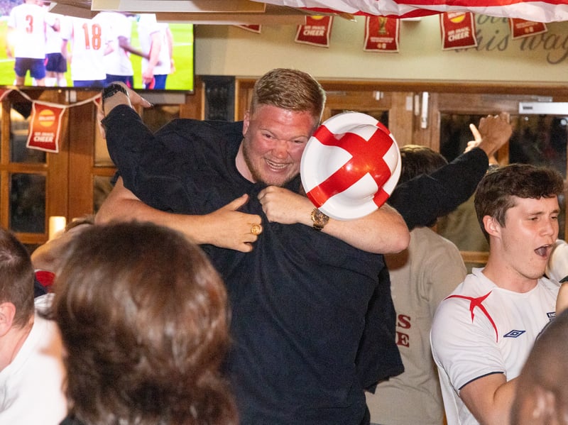 Fans at the Lord John Russell in Southsea for the England v Mexico World Cup game on Monday, July 6.