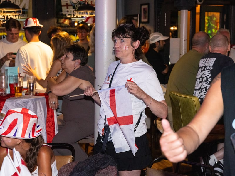 Fans at the Lord John Russell in Southsea for the England v Mexico World Cup game on Monday, July 6.