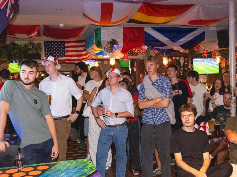 Fans at the Lord John Russell in Southsea for the England v Mexico World Cup game on Monday, July 6.