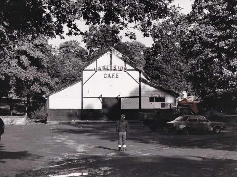The Lakeside Cafe pictured on the day it was demolished in October 1981.