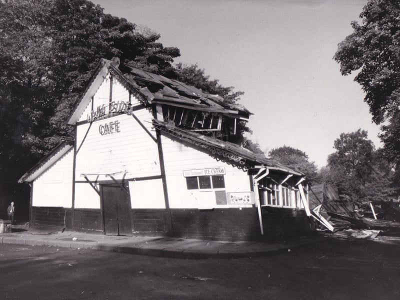 Lakeside Cafe comes crashing down.