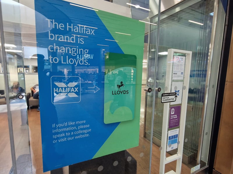 The Meadowhall branch of Halifax will be converted to Lloyds. But the branch in Hillsborough and the Lloyds on High Street in Sheffield city centre are closing in January.