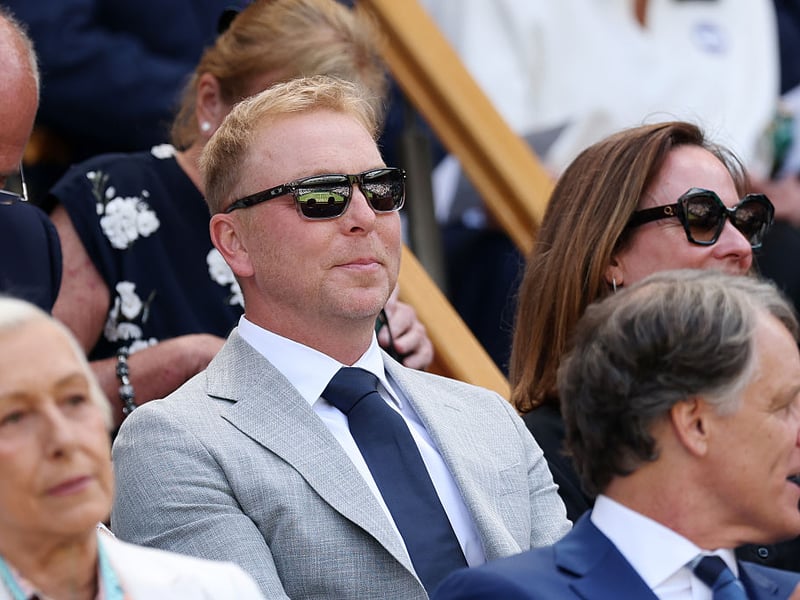 Sir Chris Hoy enjoying the sun on Centre Court.