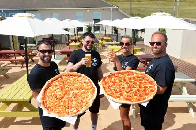 Slice Roker is the biggest Slice to date, after openings in Seaham and Sunderland city centre. It's also a big addition to Roker Riviera, with pizza slices, 24in pizza pies, Vaux on draft and a beach club beer garden that seats up to 168 people.