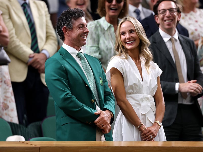 Golf great Rory McIlroy with his partner Erica Stoll.