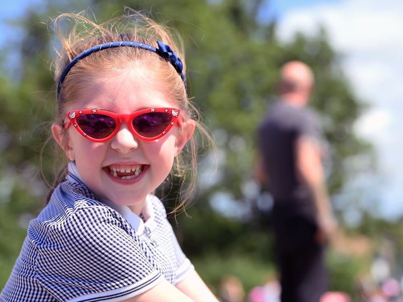 Great smile from 6 year old Kaceigh-Lee at the Blackfell Primary Fun Day.
