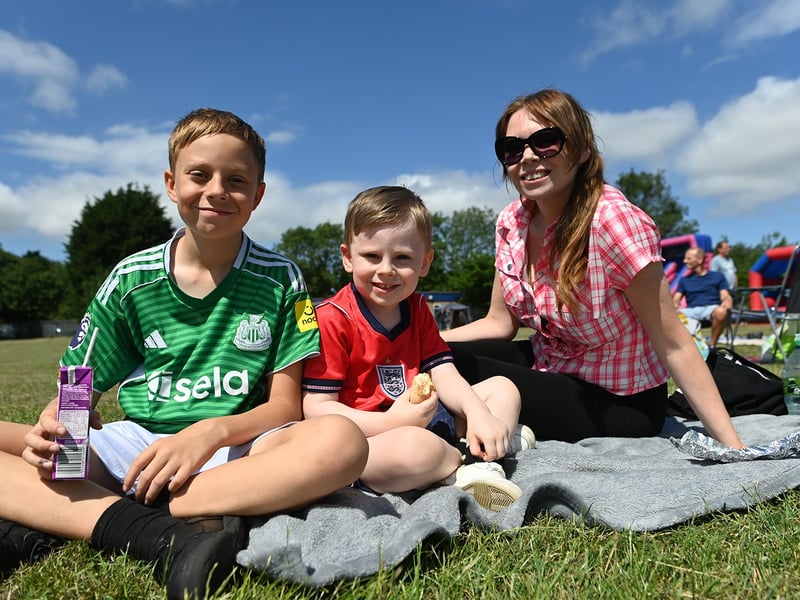 Children and their parents enjoying the end of year event.
