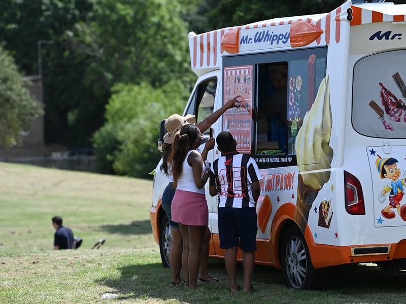 The ice cream van was particularly popular