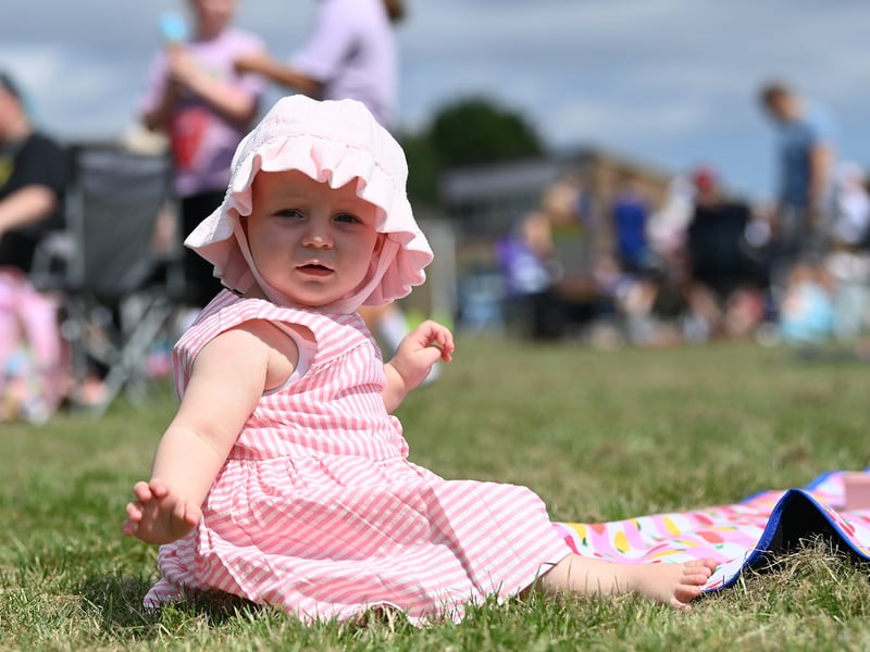 12 month old Freya at the Blackfell Primary Fun Day.