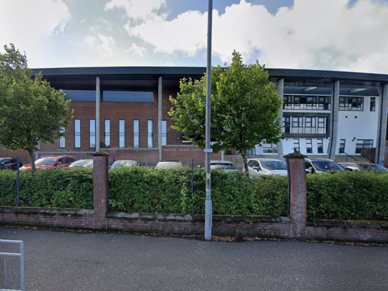 Notre Dame High School takes second spot in the league table, with 43 per cent of pupils earning a minimum of five Highers. 53.2 per cent of the school's 897 pupils are from 'deprived' backgrounds.