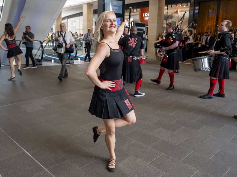 Performers provided entertainment ahead of the opening.