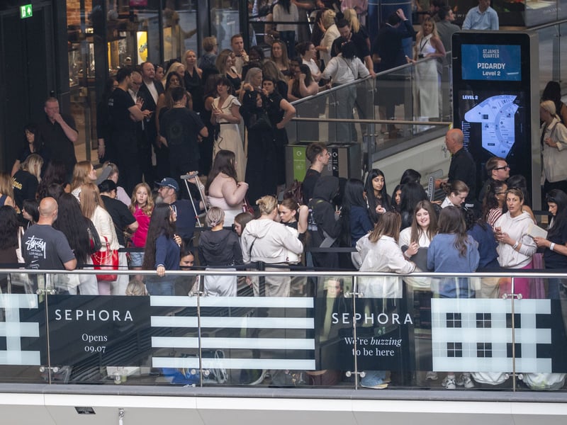 More than a thousand people queued for the opening of the new store.