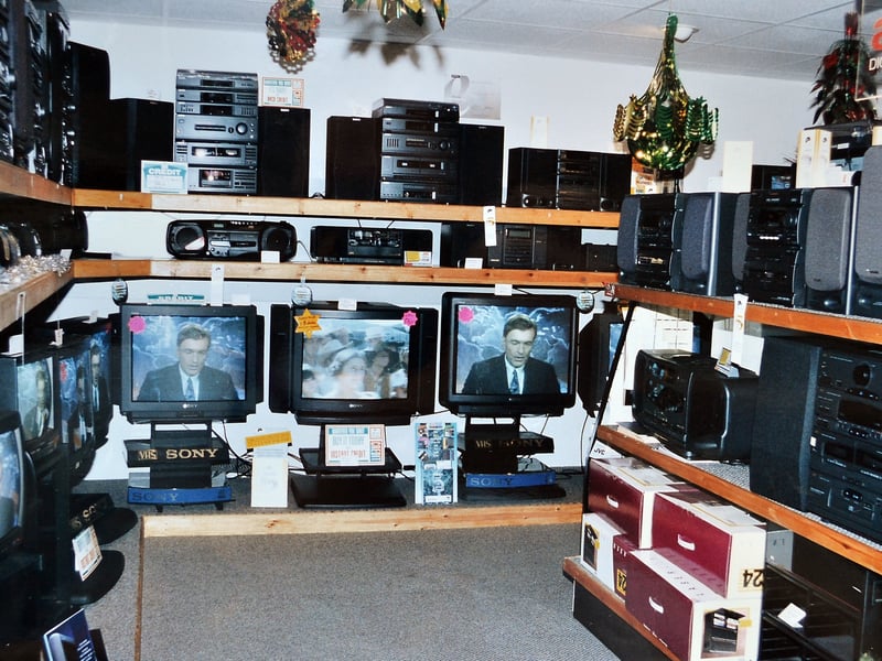 Big screens, stereo systems and the latest in-car entertainment - this was the height of technology shopping in the early 1990s. Shropshire Hi-Fi and In-Car Systems in St Michael’s Street, Shrewsbury, offered shoppers a chance to see and hear the latest gadgets before buying. Do you remember visiting?