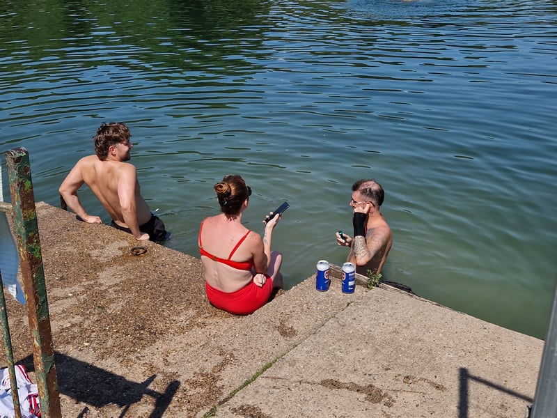 Cooling off at Crookes Valley Park